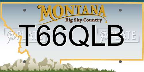 T66QLB Montana License Plate