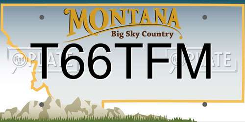 T66TFM Montana License Plate