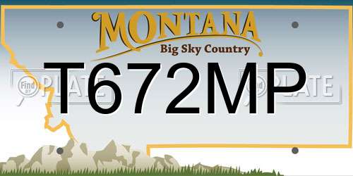 T672MP Montana License Plate