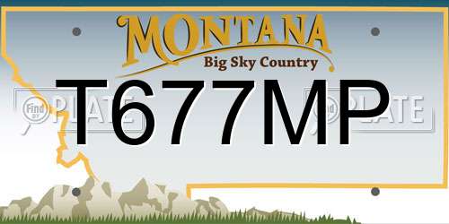 T677MP Montana License Plate