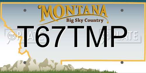 T67TMP Montana License Plate