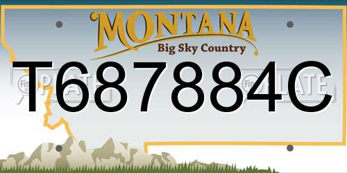 T687884C Montana License Plate