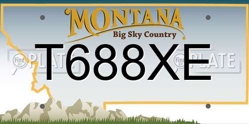 T688XE Montana License Plate
