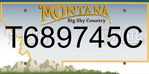 T689745C Montana License Plate