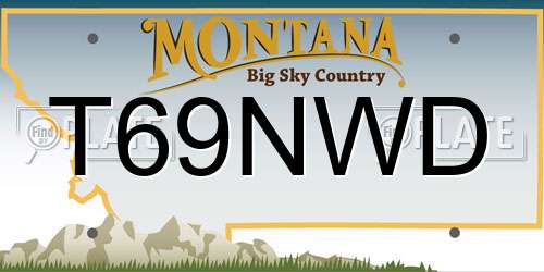 T69NWD Montana License Plate