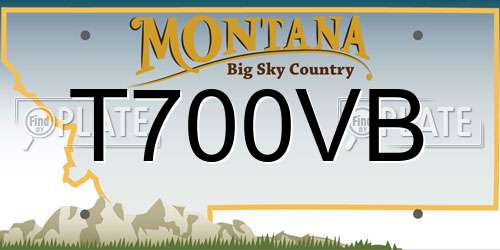 T700VB Montana License Plate