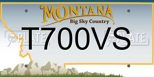 T700VS Montana License Plate
