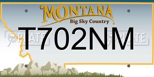 T702NM Montana License Plate