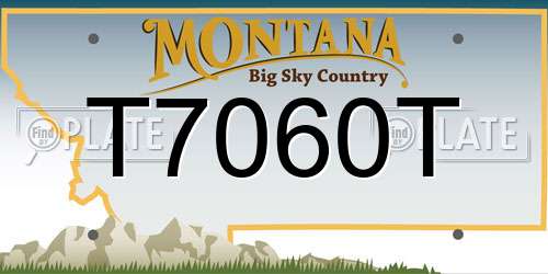 T7060T Montana License Plate