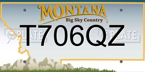 T706QZ Montana License Plate