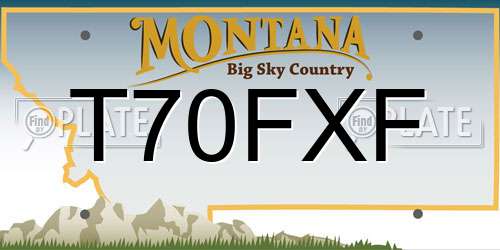 T70FXF Montana License Plate