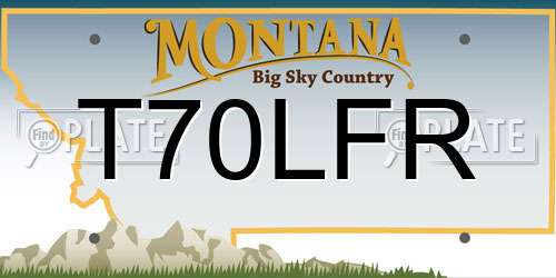 T70LFR Montana License Plate