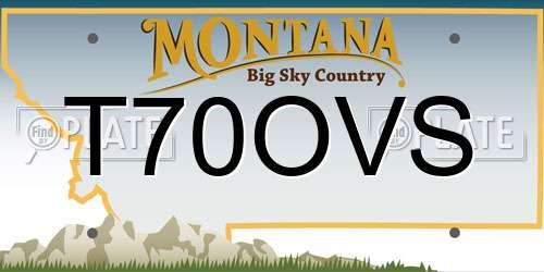 T70OVS Montana License Plate