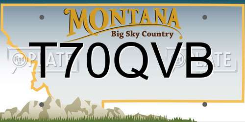 T70QVB Montana License Plate