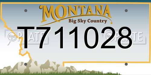 T711028 Montana License Plate