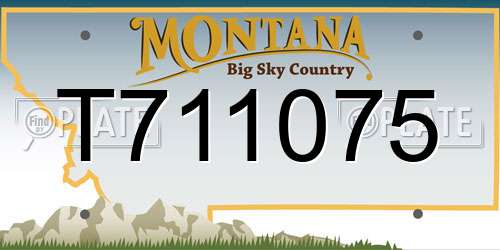 T711075 Montana License Plate