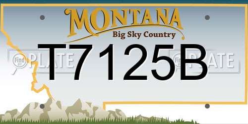 T7125B Montana License Plate