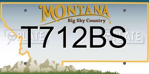 T712BS Montana License Plate