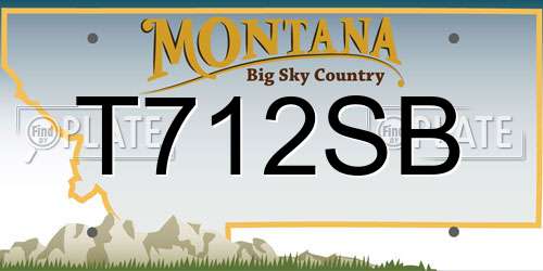 T712SB Montana License Plate