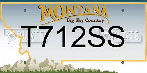 T712SS Montana License Plate