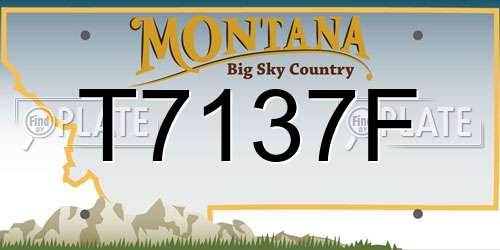 T7137F Montana License Plate