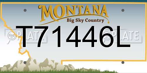 T71446L Montana License Plate