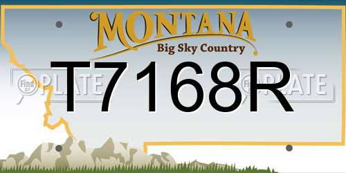 T7168R Montana License Plate