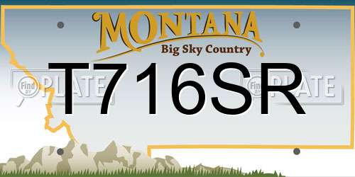 T716SR Montana License Plate