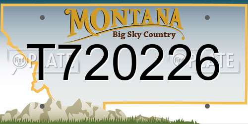 T720226 Montana License Plate