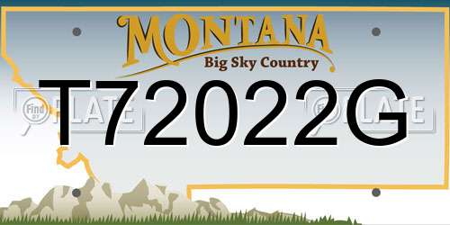 T72022G Montana License Plate