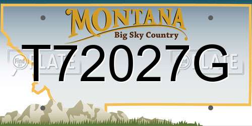 T72027G Montana License Plate