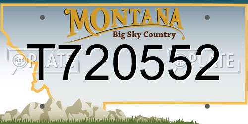 T720552 Montana License Plate