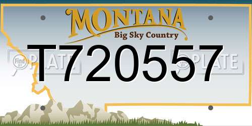 T720557 Montana License Plate