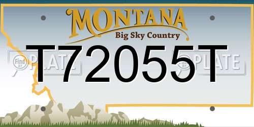 T72055T Montana License Plate