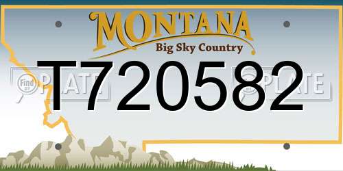 T720582 Montana License Plate