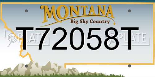 T72058T Montana License Plate