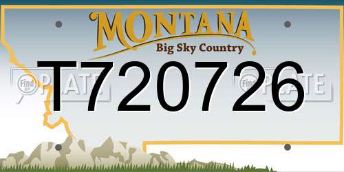 T720726 Montana License Plate