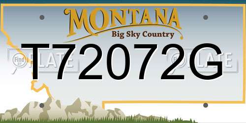 T72072G Montana License Plate