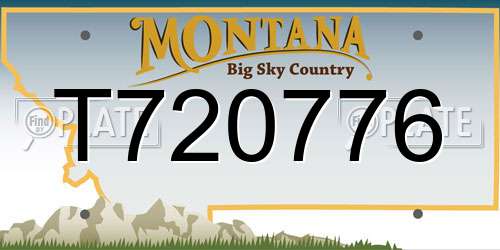 T720776 Montana License Plate