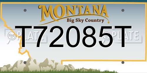 T72085T Montana License Plate