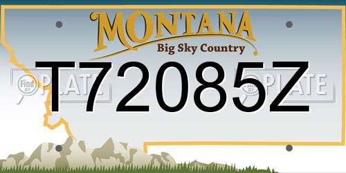 T72085Z Montana License Plate