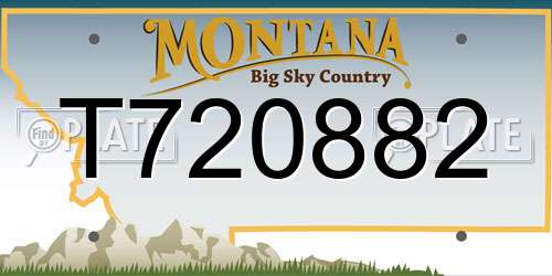 T720882 Montana License Plate