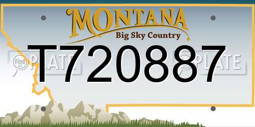 T720887 Montana License Plate