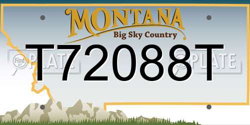 T72088T Montana License Plate