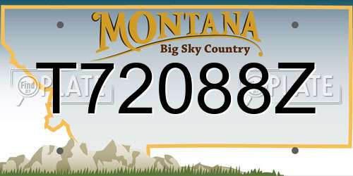 T72088Z Montana License Plate
