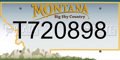 T720898 Montana License Plate