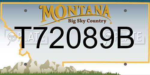 T72089B Montana License Plate