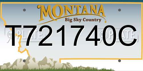 T721740C Montana License Plate