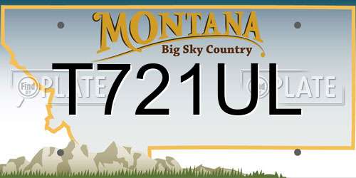 T721UL Montana License Plate