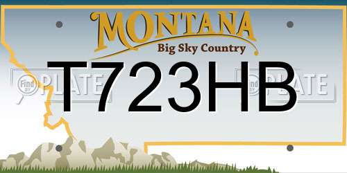 T723HB Montana License Plate